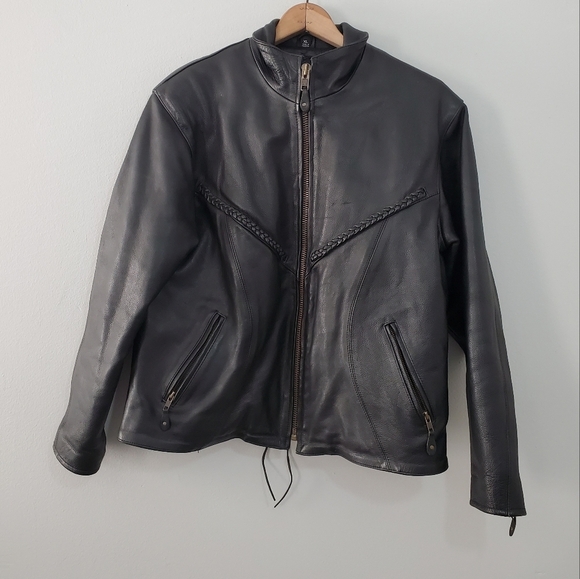Vintage USA Bikers Dream Apparel Heavy Genuine Leather Jacket